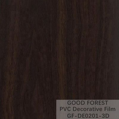Декоративный черный фильм PVC зерно ширины 1260mm до 1330mm деревянное