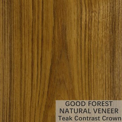 Крона естественной деревянной облицовки Teak естественная отрезала аттестацию FSC облицовки