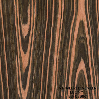 Восстановленный инженерный шпон EB-C308C Crown Cut Ebony толщиной 0,15-0,60 мм для отделки салона автомобиля