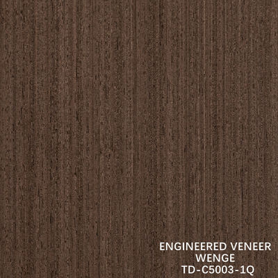 Recon Wenge Wood Veneer Fine-Line Thickness 0.15-1.8mm Fleeced Back для внутренних дверей и окон