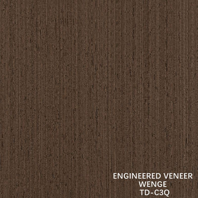 Recon Wenge Wood Veneer Fine-Line Thickness 0.15-1.8mm Fleeced Back для внутренних дверей и окон