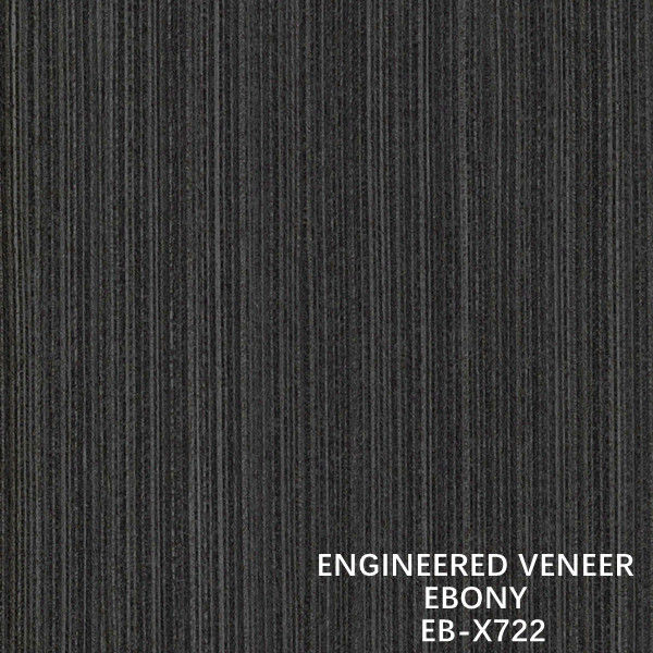 Дверь и оконный отрезок Recon Ebony Wood Veneer X722 Fineline Grain Black Color ISO