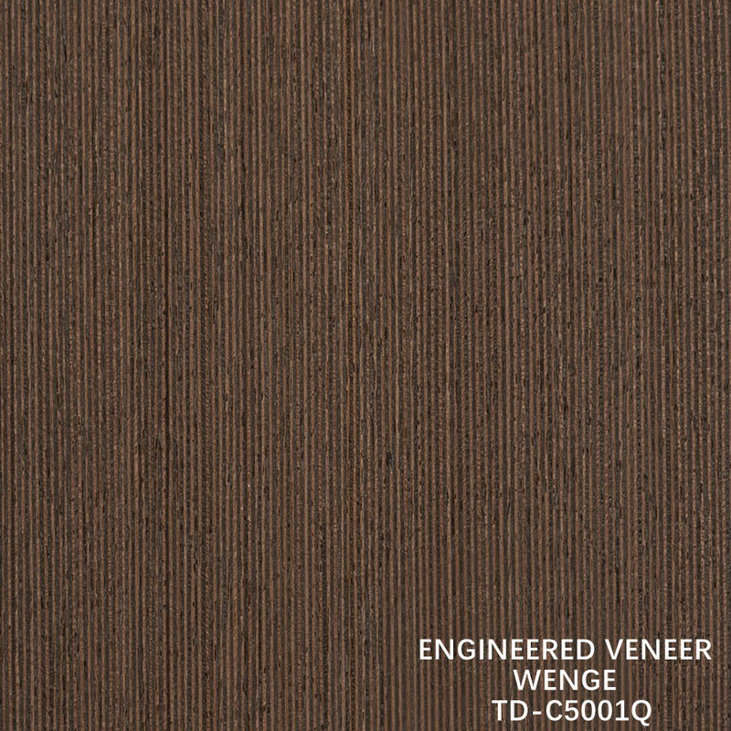 Recon Wenge Wood Veneer Fine-Line Thickness 0.15-1.8mm Fleeced Back для внутренних дверей и окон