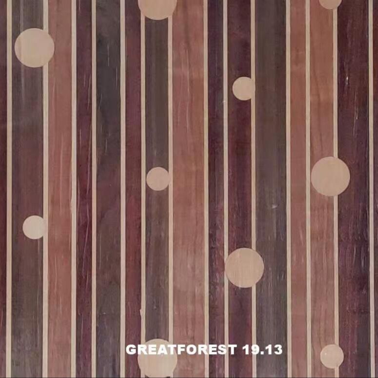 Художественный паркетный шпон симметричный коллаж геометрический узор насыщенный цвет деревянная картина 0,55 мм