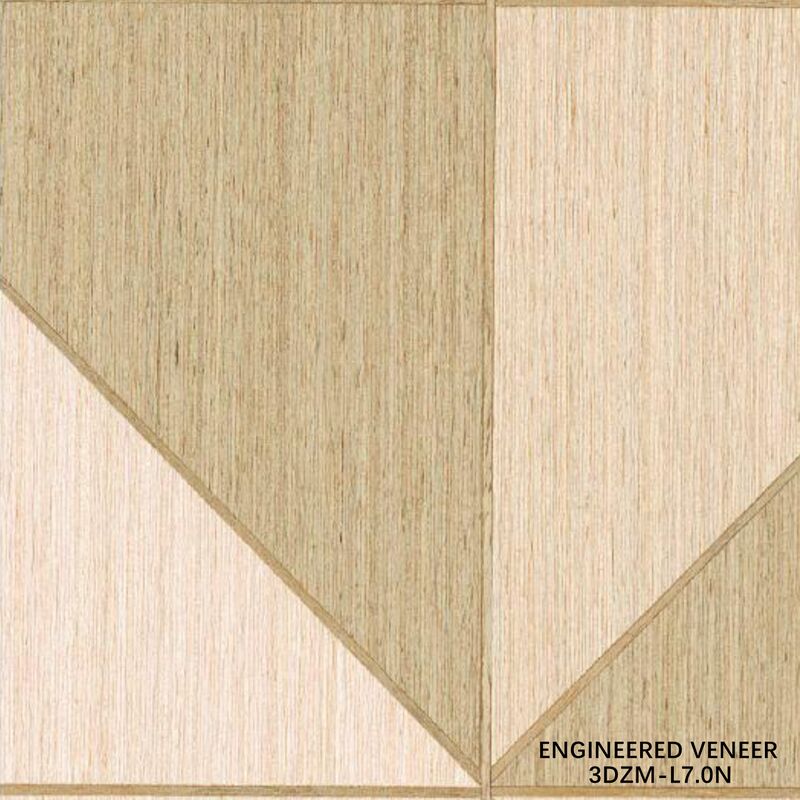 0.5mm 3D Engineered Veneer - Fsc Certified Custom Wood Texture Veneer For Interior Doors 3DZM-L7.0N