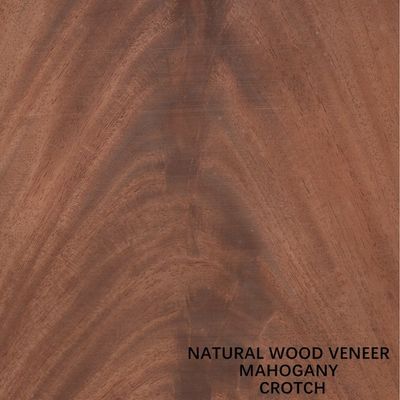 Fleeced задняя естественная Mahogany древесина лощит Crotch 0.5mm особенный для украшения гостиницы